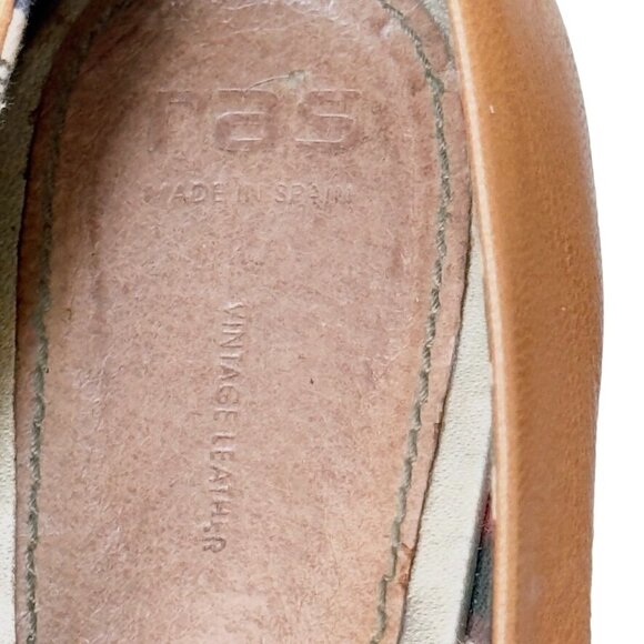 RAS Euforia Womens Tan Vintage Leather Ballet Flats Leather Rosette Size 39 US 9 - Picture 11 of 13